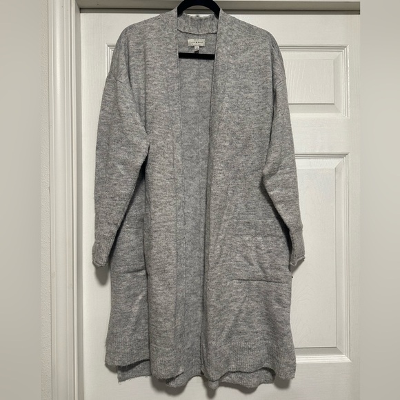 Lucky Brand Gray Wool Blend Long Sleeve Open Sweater Women's L - Picture 1 of 7